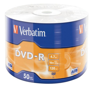 Płyta DVD-R Verbatim 4.7gb x16 matt silver 50 szt