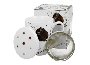 Kubek z zaparzaczem 350 ml charming owls