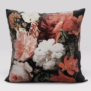 Tulipa poszewka dekoracyjna velvet, 45x45cm, kolor 002 bordowy vintage