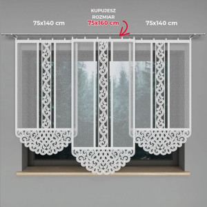 Kether panel żakardowy gotowy, szerokość 75 x wysokość 160cm, kolor 001 bia
