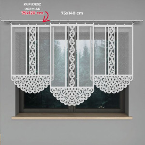 Kether panel żakardowy gotowy, szerokość 75 x wysokość 120cm, kolor 001 bia