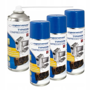 Sprężone powietrze ESPERANZA 400ML zestaw 4 sztuk