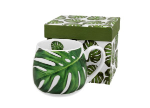 Kubek baryłka 430 ml monstera