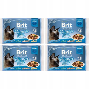 Brit Premium Cat Gravy Fillet Dinner Plate 16x85g
