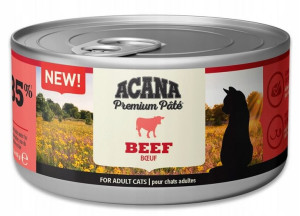 ACANA Premium PÂTÉ BEEF karma DLA KOTÓW 85g
