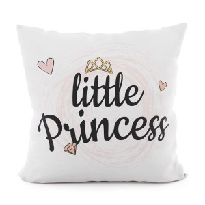 Princess little poszewka dekoracyjna velvet, 40x40cm, kolor 003 napis