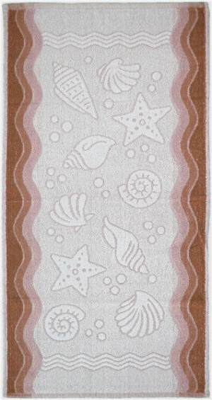 Ręcznik "greno" flora ocean 50x100 brązowy