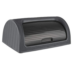 Chlebak plastikowy Katex Rattan szary