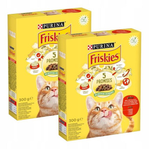 FRISKIES ADULT mięso, kurczak, warzywa 2x300g