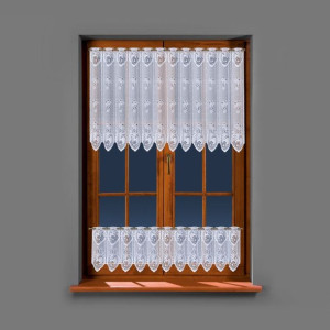 Zazdrostka żakardowa, wysokość 85cm, kolor 001 biały