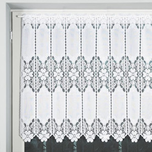 Zazdrostka żakardowa panelowa, wysokość 90cm, kolor 001 biały