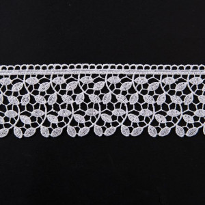 Koronka gipiurowa, wysokość 7cm, kolor 001 biały