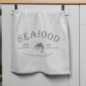 Seafood ścierka kuchenna, rozmiar 50x70cm, kolor szary 001