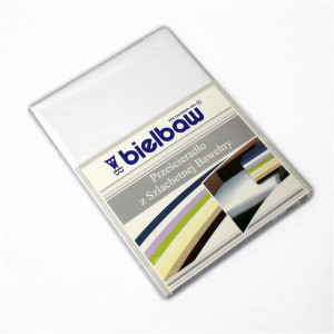 Prześcieradło bawełna bielbaw 160x210 białe