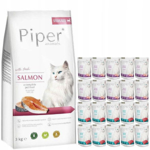Piper łosoś 3kg + 20x100g KOT STERYLIZOWANY