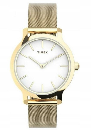 Zegarek Damski TIMEX TW2U86800 Mesh Złoty WR50