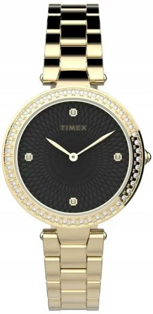 Zegarek Damski TIMEX TW2V24400 Złoty Cyrkonie