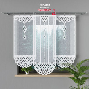 Alicja panel żakardowy gotowy, szerokość 60 x wysokość 160cm, kolor 001 bia