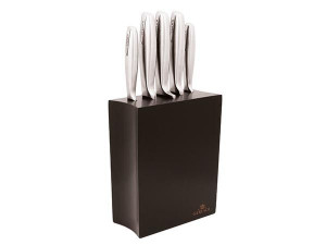 MODERN Komplet 5szt noży kuchennych     w bloku czarnym 993M