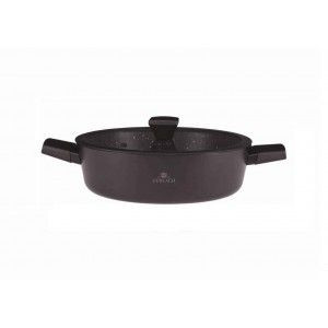 Garnek aluminiowy 28cm z powłoką Ilag z pokrywką 340R GRANITEX