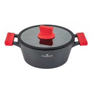 ZWIEGER OBSIDIAN Garnek z pokrywką 20cm indukcja