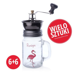 PAKIET Komplet młynków do kawy 6+6GRATIS 7,5xh14/22,5cm mechanizm ceramiczn