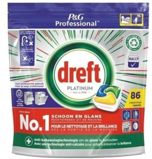 DREFT PLATINUM 86szt tabletki do zmywarki lemon 1281g
