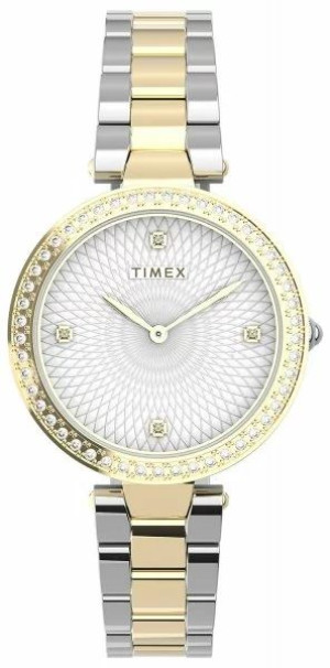 Zegarek Damski TIMEX TW2V24500 Złoty Cyrkonie