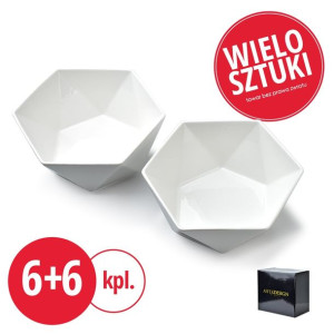 PAKIET RALPH WHITE Komplet 2 miseczek 6kpl+6kpl GRATIS 15,5/17xh7cm 750ml r