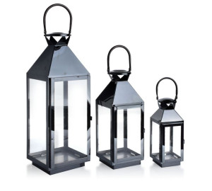 Lorenzo Black Komplet 3 Latarni