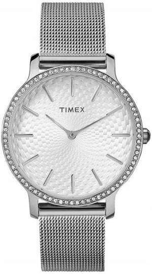 Zegarek Damski TIMEX TW2V52400 Mesh Cyrkonie