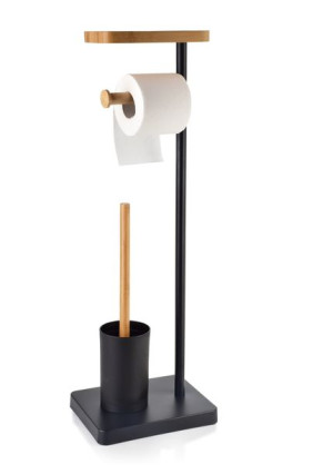 CARL BAMBOO Stojak na papier + szczotka h69x23x18cm