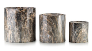 Neva Marble Komplet 3 Doniczek Xl:14xh15 L:11,5xh11,5 M:8,5xh8,5cm