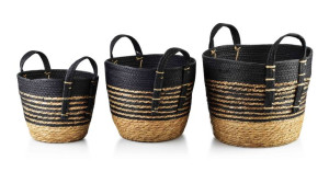 BALI Komplet 3 koszy                    XL:33x33xH:26 L:28x28xH:23 M:23x23x