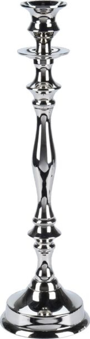 Świecznik 36.5cm Srebrny Metalowy