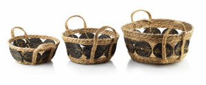 Bali Komplet 3 Koszy 30xh:15cm/27xh:13cm/21xh:9cm