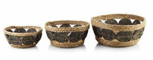 Bali Komplet 3 Koszy 30xh:15cm/27xh:13cm/21xh:9cm