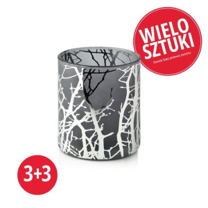 PAKIET ODETTE SILVER Komplet świeczników 3+ 3GRATIS 8,8xh10cm