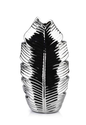 Leaf Silver Wazon 7x14xh28cm