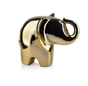 MIA GOLD Figura słoń 15x10xh12cm