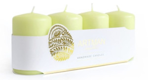 Świeca 4-PACK MAT 6x9cm                 zielona