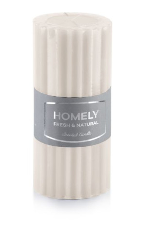 Świeca HOMELY walec duży 7,5xh17,5cm     parafinowa kremowa