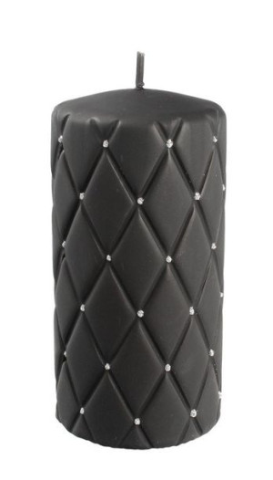 Świeca FLORENCJA mat walec średnia parafin 7xh14cm czarna