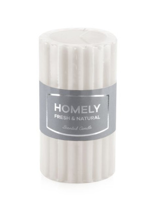 Świeca HOMELY walec średni 7,5xh13,5cm   parafinowa biała