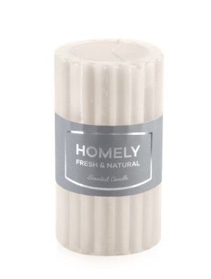 Świeca HOMELY walec średni 7,5xh13,5cm  inowa kremowa