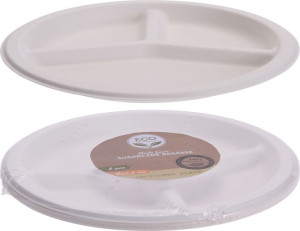 Komplet 8 Tacek 22,5cm Biodegradowalne 3-dzielne