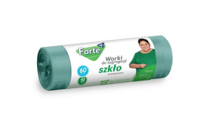FORTE Worki do segregacji 60L 10szt zawiązywane SZKŁO