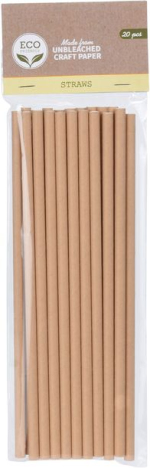 Słomki Papierowe 20szt 19,5cm