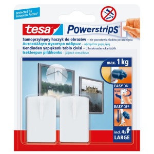 Haczyki samoprzylep.powerstrips 2 szt.do obrazów,białe