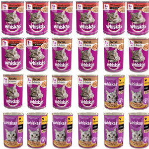 WHISKAS mokra karma dla kota MIX SMAKÓW 24x400g
